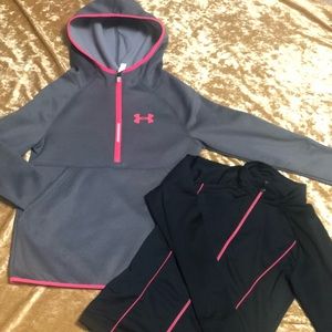 Bundle of 2 girls Under Armour tops